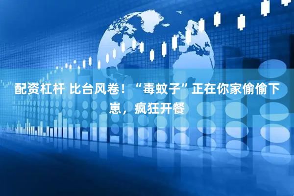 配资杠杆 比台风卷！“毒蚊子”正在你家偷偷下崽，疯狂开餐